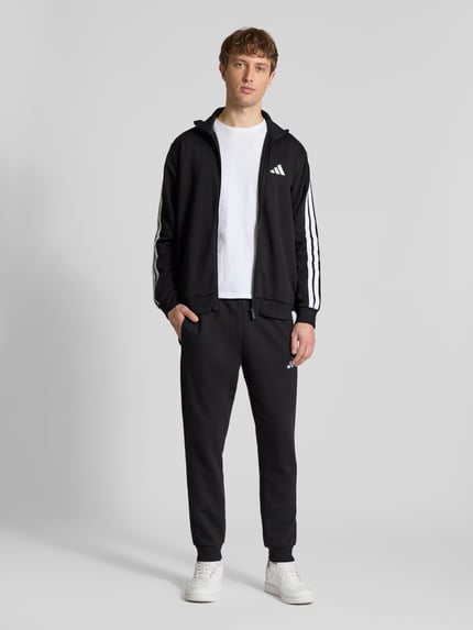adidas Sportswear Krój regular fit Dzianina dresowa-Garnitur z Mieszanka bawełny Czarny 1