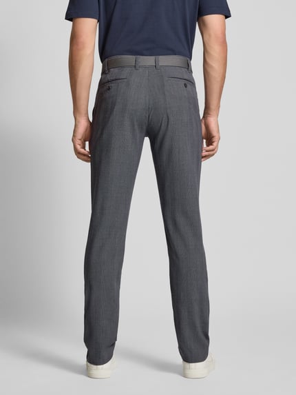 MCNEAL Spodnie o kroju slim fit z paskiem Granatowy 5
