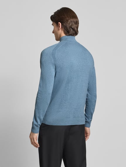 Tom Tailor Regular Fit Troyer aus reine Baumwolle Jeansblau 5