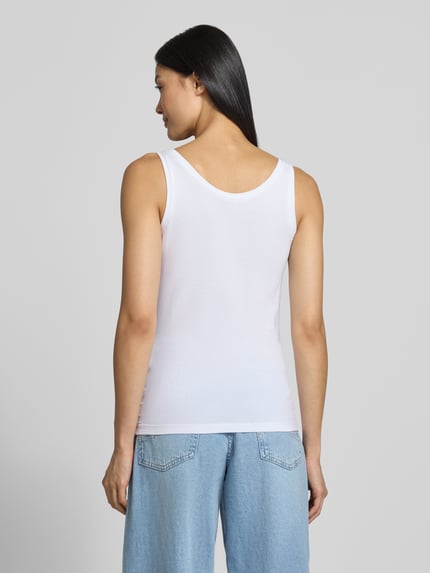 s.Oliver RED LABEL Slim Fit Tanktop aus Baumwoll-mix Weiss 5