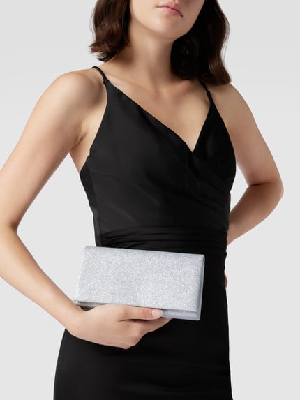Jake*s Cocktail Clutch in glanzende look Zilver - 1
