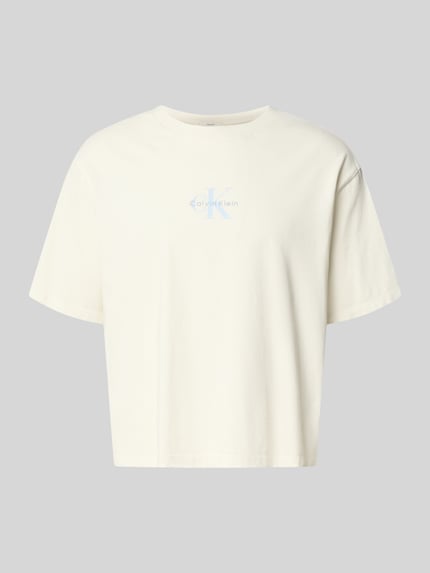 Calvin Klein Jeans relaxed fit T-shirt van puur katoen Offwhite - 2