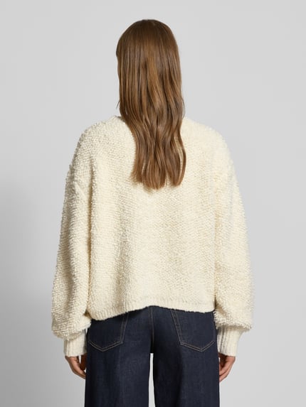 someday. Relaxed Fit Pullover in Bouclé-Optik mit Woll-Anteil Modell 'Telena' Ecru 5
