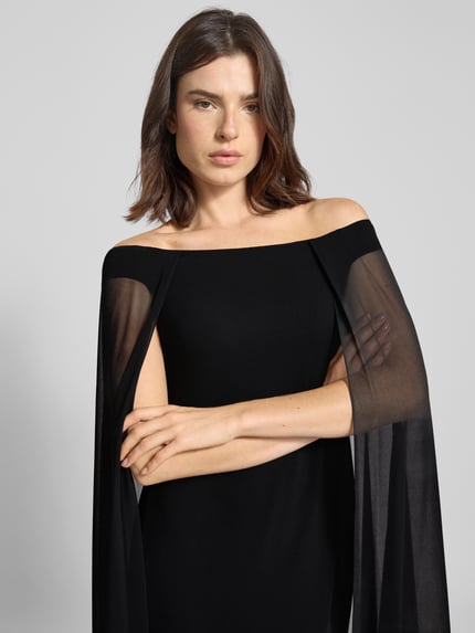 Lauren Ralph Lauren Avondjurk met wijde mouwen, model 'EDLYNE' Zwart - 3