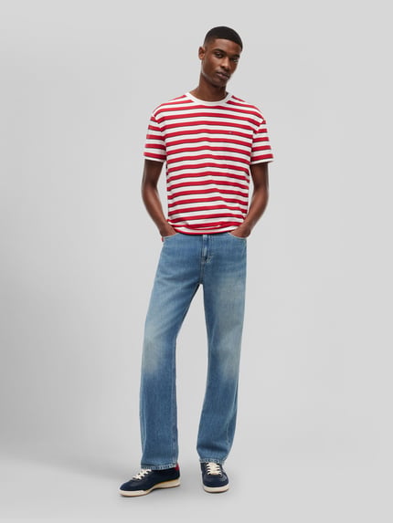 Tommy Jeans Regular Fit T-Shirt aus reiner Baumwolle Rot 1