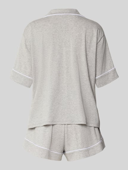 Polo Ralph Lauren Pyjama mit Logo-Stitchings Modell 'POLO ESSENTIALS' Hellgrau Melange 3