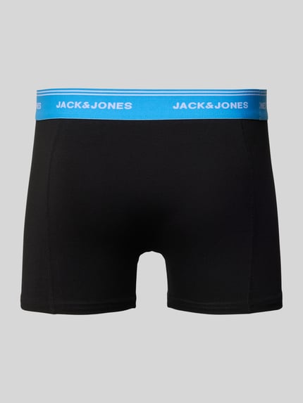 JACK & JONES Boxershort met elastische band met logo in een set van 3 stuks, model 'DAWSON' Zwart - 3