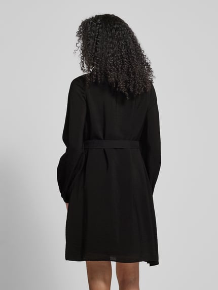 VERO MODA Minikleid mit Bindegürtel Modell 'MIRA' Black 5