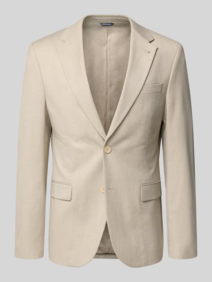 Produktfoto, Slim Fit 2-Knopf-Sakko mit Pattentaschen van MCNEAL in beige, materiaal-mix met linnen, reverskraag, herenmode