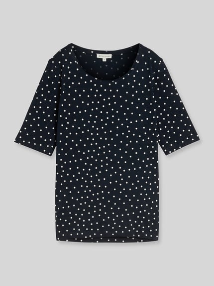 Tom Tailor Regular Fit T-Shirt aus reiner Baumwolle Marine 2