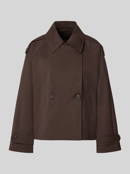 OPUS Loose Fit Trenchcoat aus Lyocell-Mix Modell 'Haweni' Dunkelbraun 2