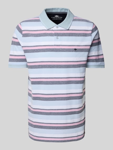 Fynch-Hatton Regular Fit Poloshirt mit Logo-Stitching Hellblau 2