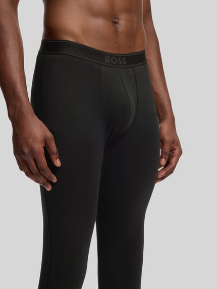 BOSS Slim Fit Lange Unterhose aus Baumwoll-Mix Modell 'Long John' Black 3