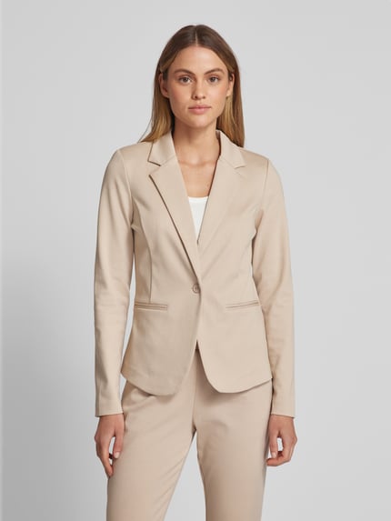 ICHI Slim fit blazer met paspelzakken, model 'KATE' Beige - 4