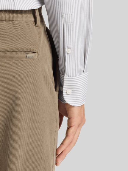 BOSS Slim fit zakelijk overhemd met kentkraag, model 'HANK' Hazelnoot - 6
