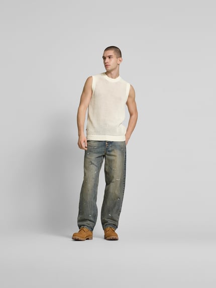 WON HUNDRED Slim Fit Pullunder in Strick-Optik Weiss 1