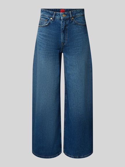 Regular Fit Wide Leg Jeans aus reiner Baumwolle Modell 'Geredith' Shop The Look MANNEQUINE