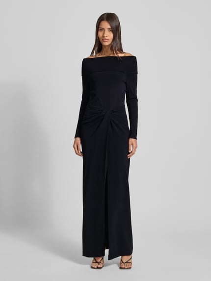 Lauren Ralph Lauren Avondjurk met carmenhals, model 'SAKARIS' Zwart - 4