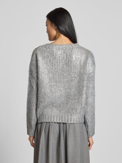 Rich & Royal Relaxed Fit Strickpullover mit Alpaka-Anteil Silber 5