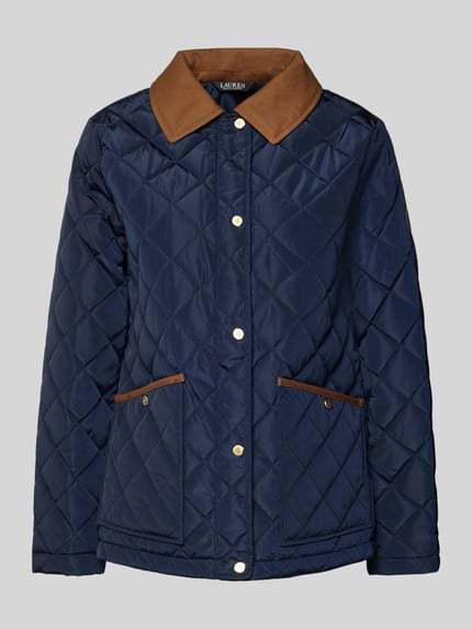 Lauren Ralph Lauren Regular fit gewatteerd jack met platte kraag Marineblauw - 2