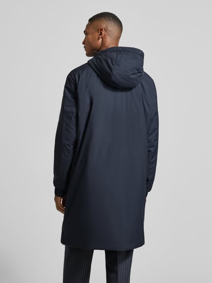 BOSS Regular Fit functionele mantel met capuchon model 'P-JARED-HD-PAD-261F' Marineblauw - 5