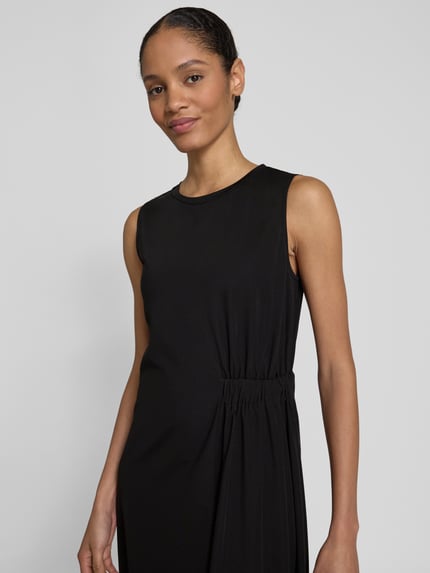 Weekend Max Mara Midikleid mit seitlicher Raffung Modell 'TENEBRE' Black 3