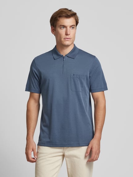 RAGMAN Regular Fit Poloshirt mit Brusttasche Rauchblau 4