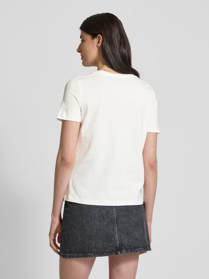 VERO MODA Regular Fit T-Shirt aus reiner Baumwolle Modell 'BOLA' Rot 5