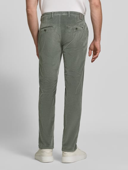 Brax Modern Fit Cordhose aus Baumwoll-Mix Modell 'Fabio' Oliv 5