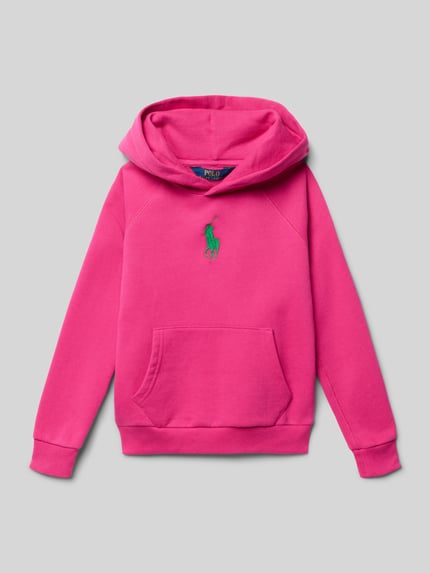 Polo Ralph Lauren Kids Bluza z kapturem o kroju regular fit z mieszanki bawełny Mocnoróżowy 1