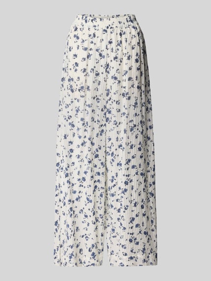 Wide leg stoffen broek met plissévouwen, model 'Falisha' Shop The Look MANNEQUINE