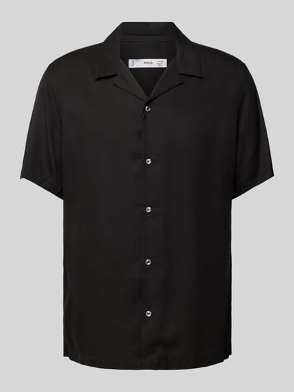 MANGO Freizeithemd mit Knopfleiste Modell 'malaga' Black 2