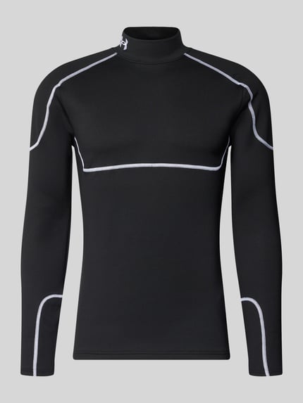 Koszulka funkcyjna ze stójką i przeszyciem z logo Shop The Look MANNEQUINE