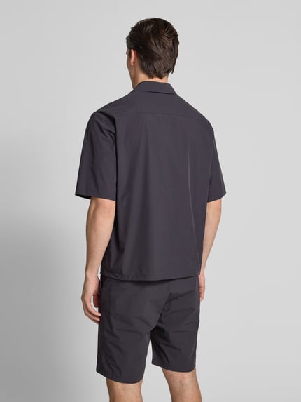 Jake*s Studio Men Freizeithemd mit Druckknopfleiste Metallic Blue 5