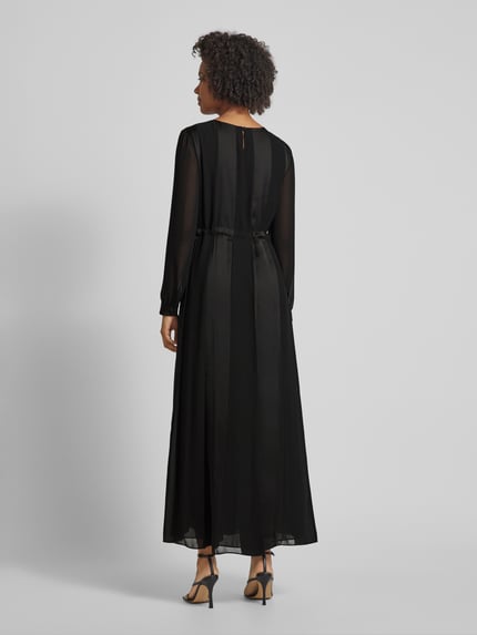 Emporio Armani Maxikleid mit Tunnelzug Black 5