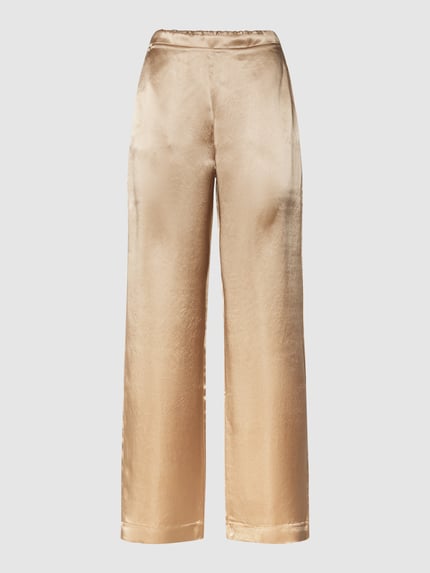 MM by Max Mara Broek in glanzende look, model 'FISCHIO' Goud gemêleerd - 2