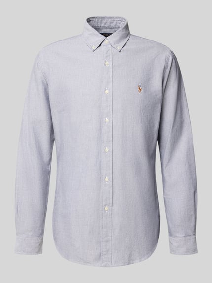 Polo Ralph Lauren Koszula casualowa o kroju custom fit z wyhaftowanym logo Ciemnoniebieski 2