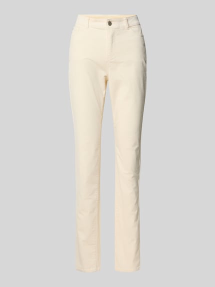 Christian Berg Woman Slim Fit Cordhose im 5-Pocket-Design Ecru 2