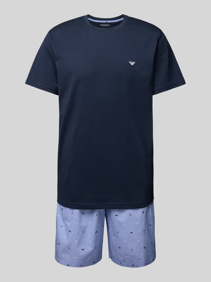 Emporio Armani Pyjama mit Logo-Stitchings Marine 1