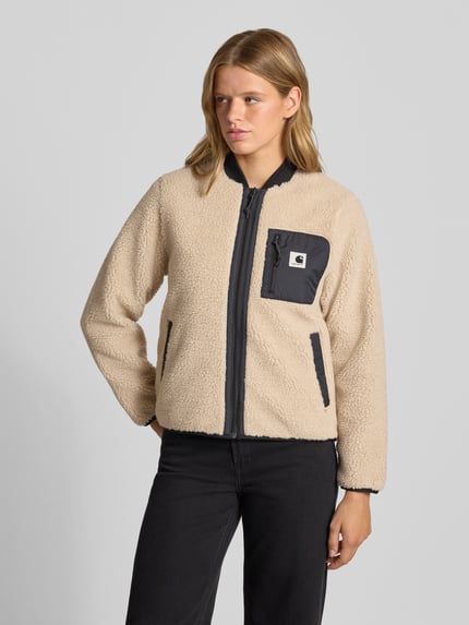 Carhartt Work In Progress Fleecejacke mit Zweiwege-Reißverschluss Modell 'Janet' Beige 4