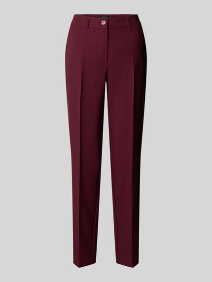 Betty Barclay Schmale Hose mit Bügelfalten Bordeaux 1