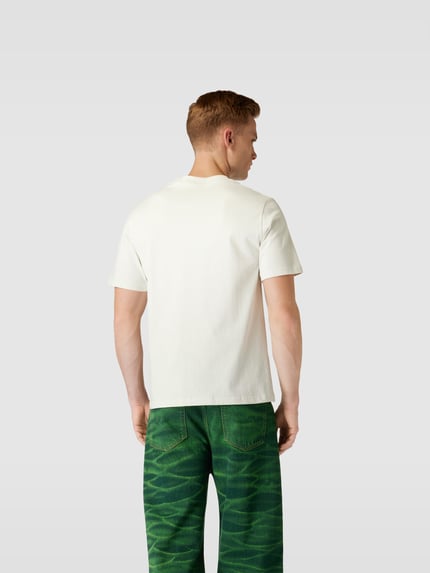 WOOD WOOD T-shirt z nadrukiem z logo Jasnoszary 5