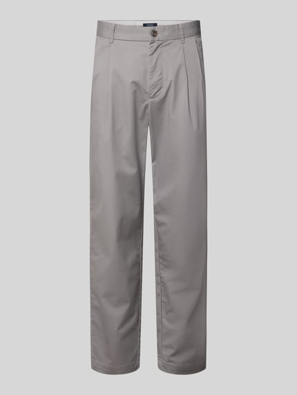Productfoto, Tapered Fit Hose met gesäßzakken van MCNEAL, heren broek van materiaalmix met katoen, grijze kleur, drapering, rechte pijpen, bandwijdte maat M 44 cm, binnenbeenlengte maat M 70 cm