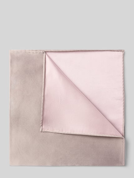 Productfoto, Einstecktuch aus reiner Seide van Blick, heren pochet van zuiver zijde, vierkant, effen design, omgestikte randen, zachte roze tinten, gladde textuur
