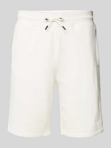 GUESS Activewear Korte broek met elastische band en tunnelkoord, model 'ALDWIN' Offwhite - 2