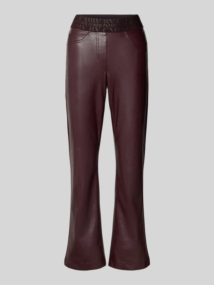 CAMBIO Bootcut Hose in Leder-Optik Modell 'FELICE' Bordeaux 2