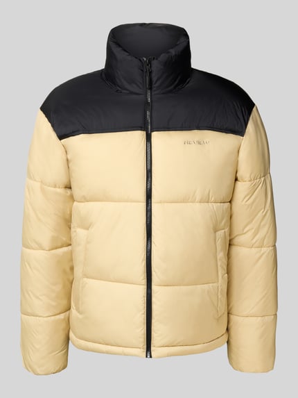 REVIEW Gewatteerd jack met labelprint Beige - 2