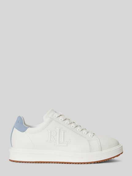Lauren Ralph Lauren Sneaker aus echtem Leder mit Logo-Stitching Weiss 2