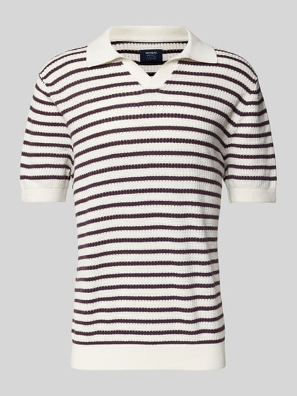 MCNEAL Regular Fit Poloshirt mit V-Ausschnitt Offwhite 2