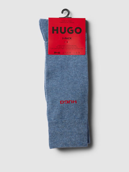 HUGO Socken mit Label-Detail im 2er-Pack Hellblau 3